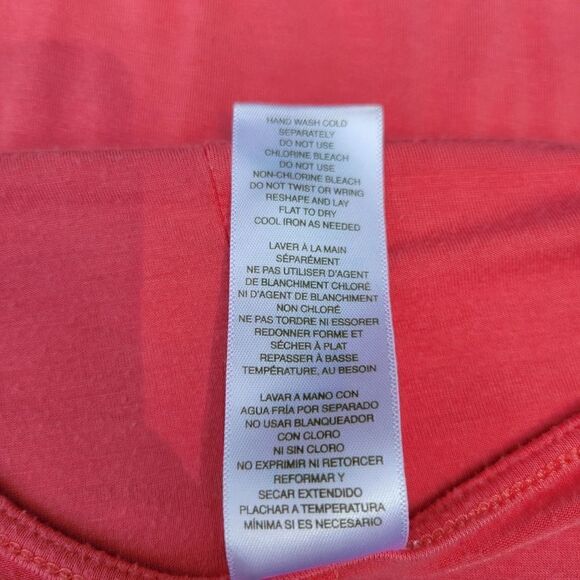 Avon Women's Coral Long Dolman Sleeve Boatneck Pullover Stretch Top Size S/M - Picture 8 of 12